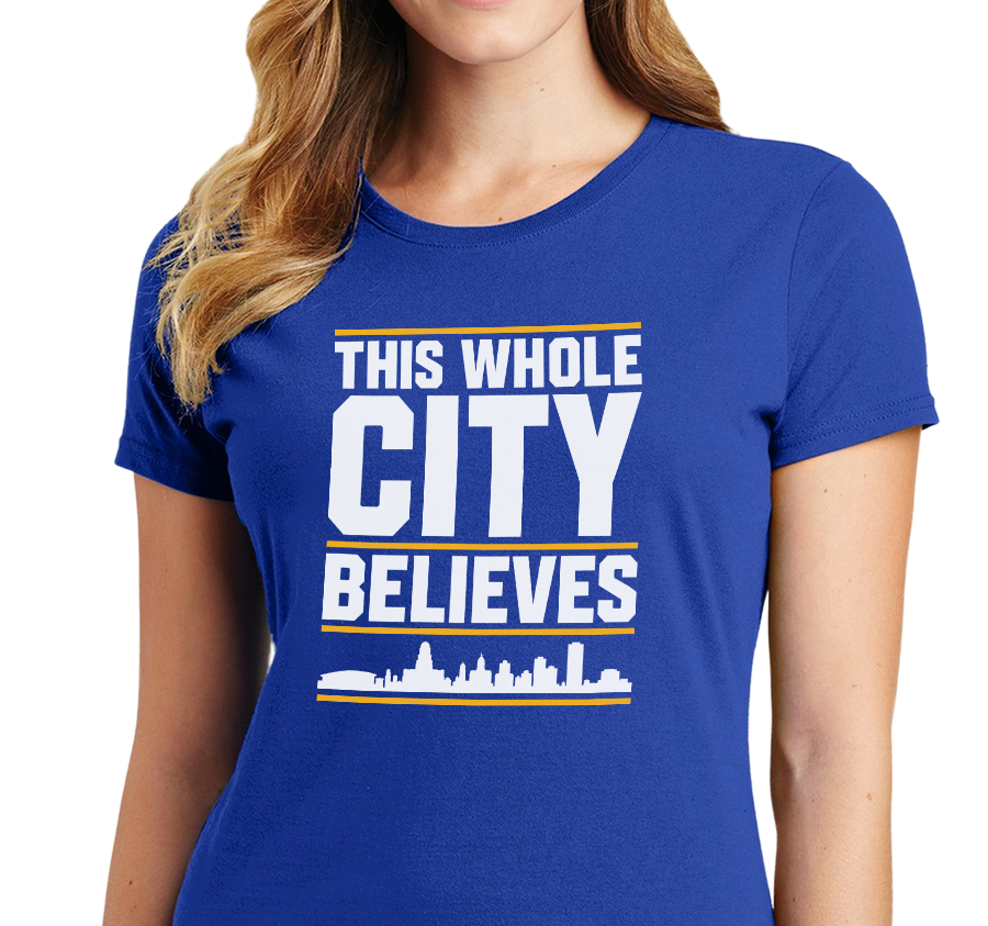 Ladies T-Shirt, Royal (100% cotton)
