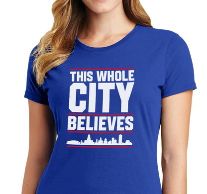 Ladies T-Shirt, Royal (100% cotton)