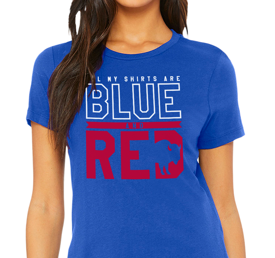 Ladies T-Shirt, Royal (100% cotton)