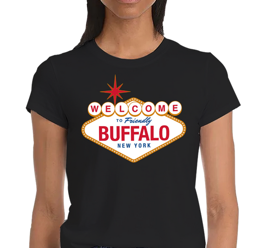 "What Happens in Buffalo" Ladies T-Shirt