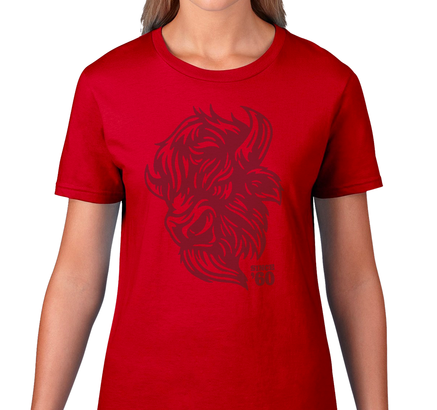 Ladies T-Shirt, Red (100% cotton)