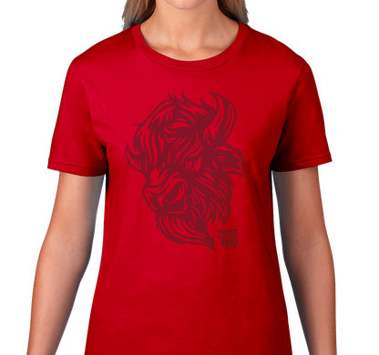 Ladies T-Shirt, Red (100% cotton)