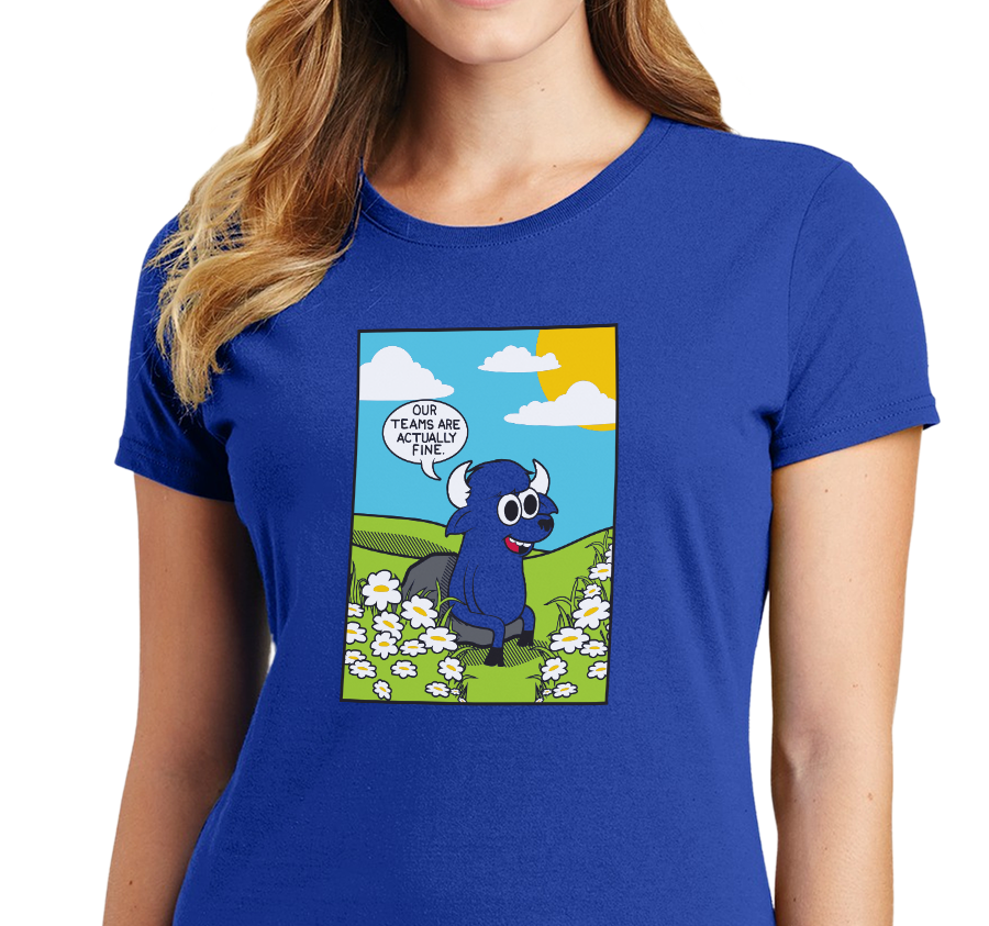 Ladies T-Shirt, Royal (100% cotton)