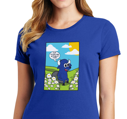 Ladies T-Shirt, Royal (100% cotton)