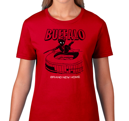 Ladies T-Shirt, Red (100% cotton)