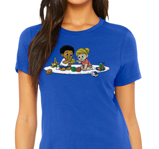 Ladies T-Shirt, Royal (100% cotton)