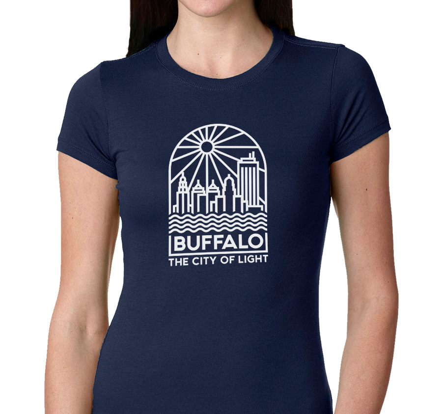 Ladies T-Shirt, Navy (100% cotton)