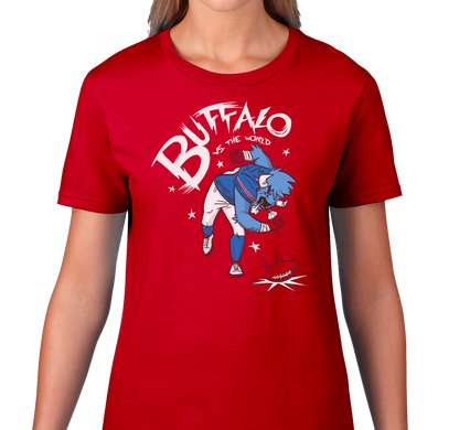 Ladies T-Shirt, Red (100% cotton)