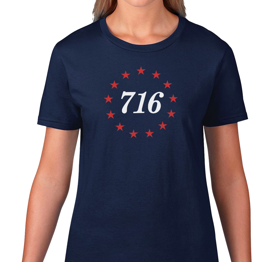 Ladies T-Shirt, Navy (100% cotton)