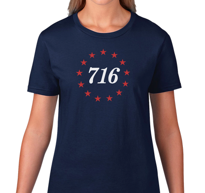 Ladies T-Shirt, Navy (100% cotton)