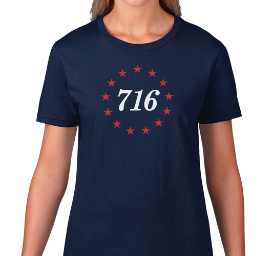 Ladies T-Shirt, Navy (100% cotton)