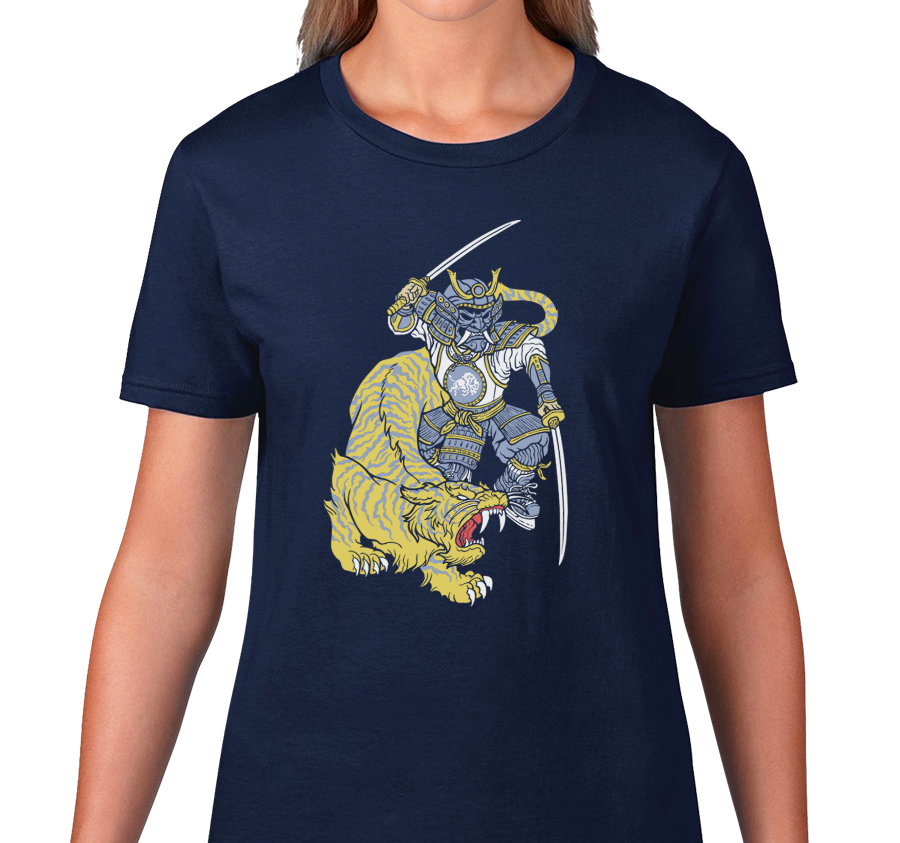 Ladies T-Shirt, Heather Navy (100% cotton)