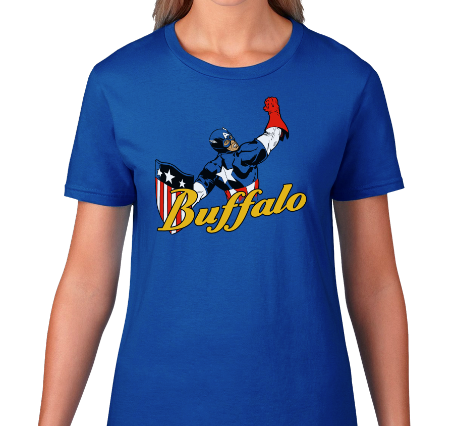 "Cap in Buffalo" Ladies T-Shirt