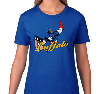 "Cap in Buffalo" Ladies T-Shirt