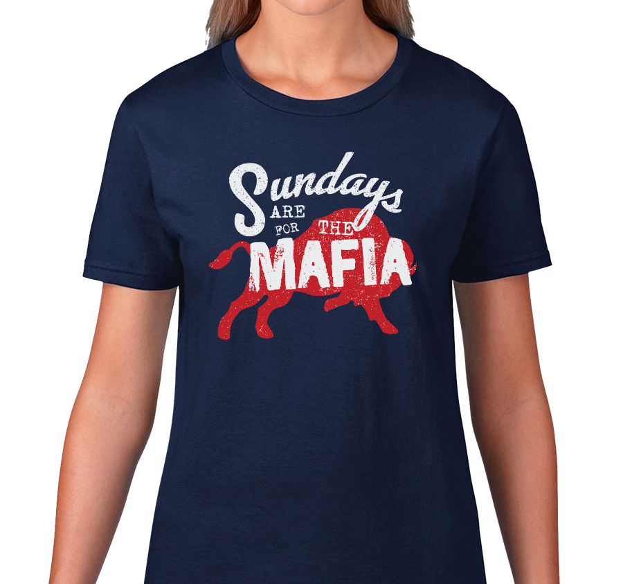 "Sundays are for the Mafia" Ladies T-Shirt (multiple color options)