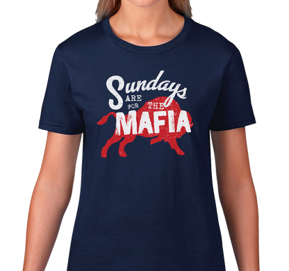 "Sundays are for the Mafia" Ladies T-Shirt (multiple color options)