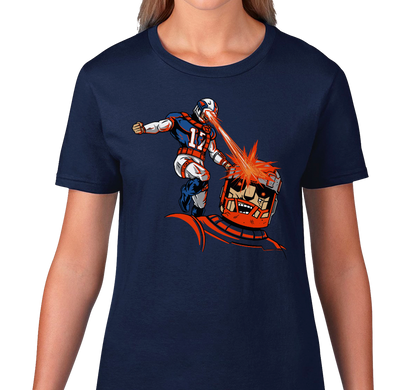 Ladies T-Shirt, Navy (100% cotton)