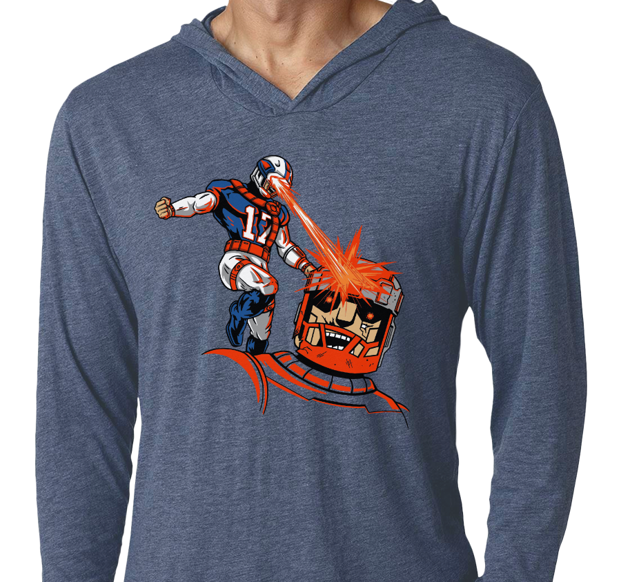 Lightweight Hoody, Navy Frost (50% polyester, 25% cotton, 25% rayon)
