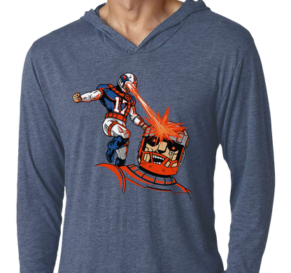 Lightweight Hoody, Navy Frost (50% polyester, 25% cotton, 25% rayon)