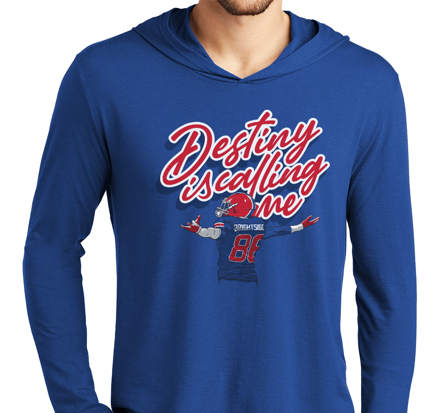 Lightweight Hoody, Deep Royal (50% polyester, 25% cotton, 25% rayon)