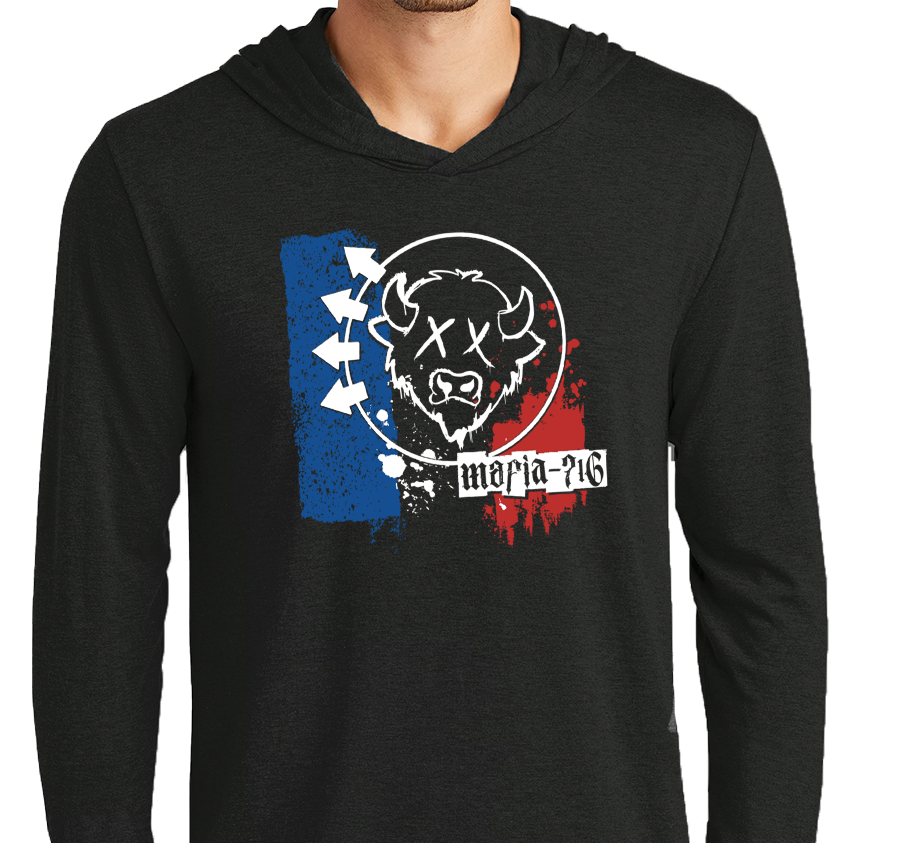 Lightweight Hoody, Black (50% polyester, 25% cotton, 25% rayon)