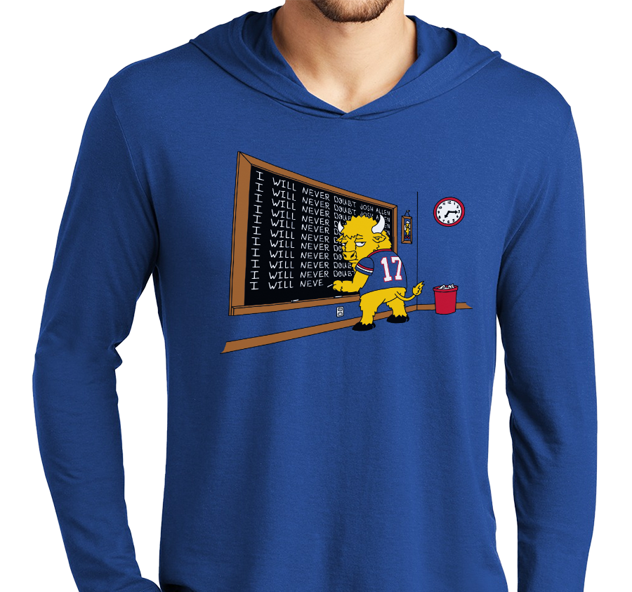 Lightweight Hoody, Deep Royal (52% cotton, 48% polyester)