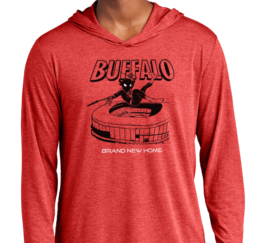Lightweight Hoody, Red Frost (50% polyester, 25% cotton, 25% rayon)