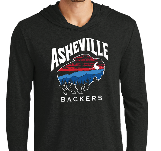 Lightweight Hoody, Black (50% polyester, 25% cotton, 25% rayon)