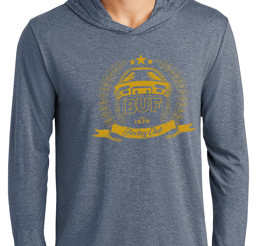 Lightweight Hoody, Navy Frost (50% polyester, 25% cotton, 25% rayon)