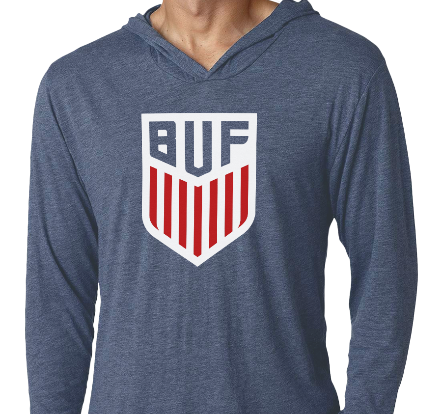 Lightweight Hoody, Navy Frost (50% polyester, 25% cotton, 25% rayon)