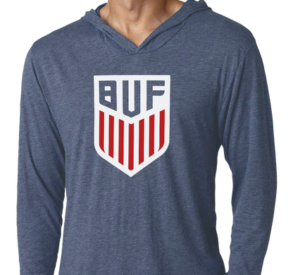Lightweight Hoody, Navy Frost (50% polyester, 25% cotton, 25% rayon)