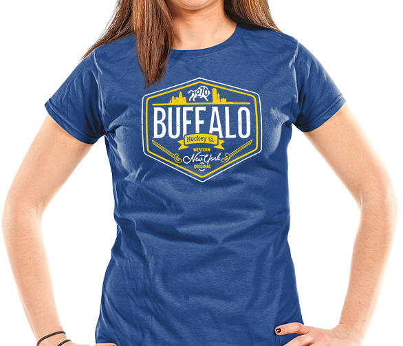 "Buffalo Hockey Co." Ladies T-Shirt (multiple color options)