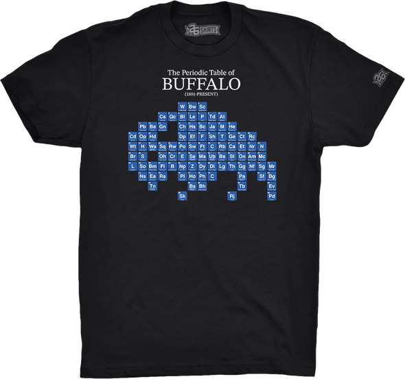 Vol 14, Shirt 7: "Periodic Table of Buffalo"