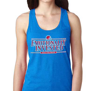 Racerback Tank Top, Royal Frost (50% polyester, 25% cotton, 25% rayon)