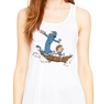 Racerback Tank Top, White Frost (50% polyester, 25% cotton, 25% rayon)