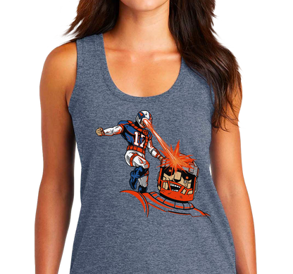 Racerback Tank Top, Navy Frost (50% polyester, 25% cotton, 25% rayon)