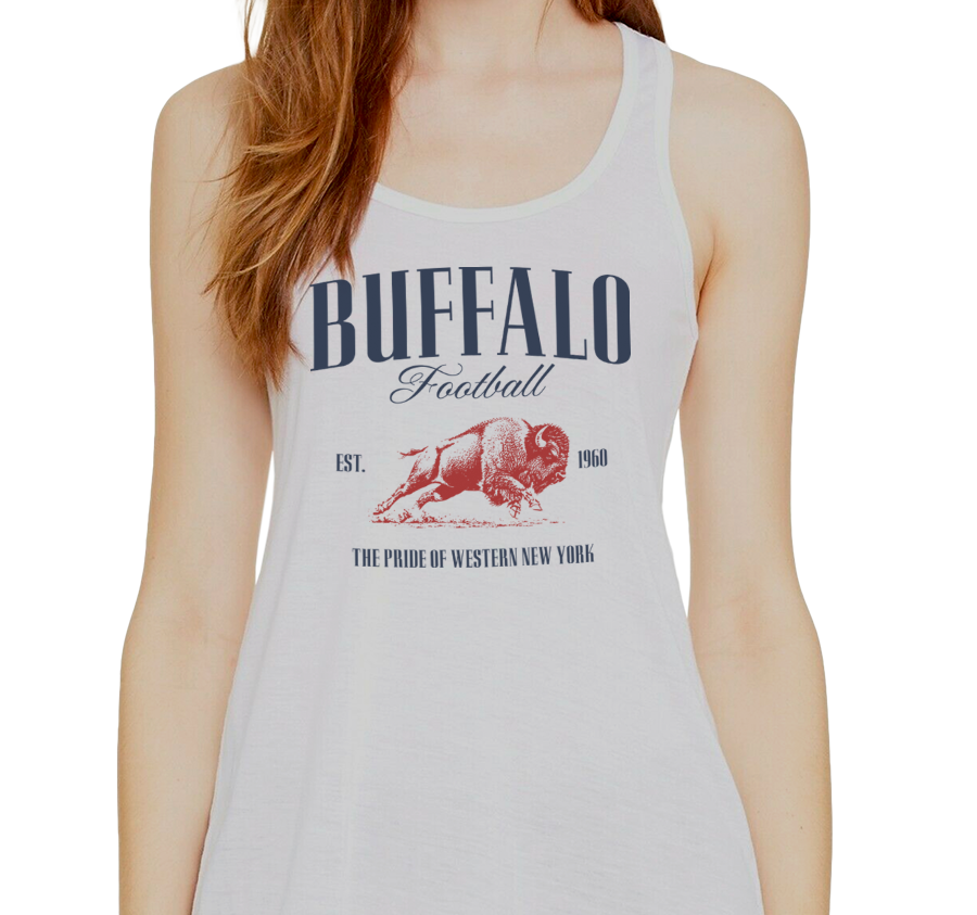 Racerback Tank Top, White Frost (50% polyester, 25% cotton, 25% rayon)