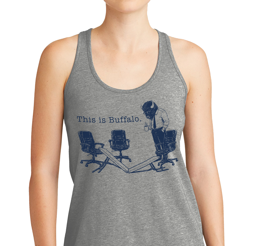 Racerback Tank Top, Gray Frost (50% polyester, 25% cotton, 25% rayon)