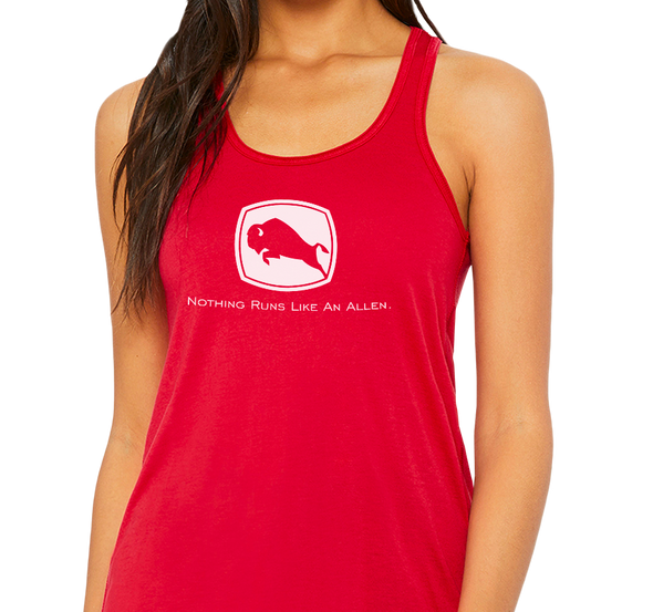 Racerback Tank Top, Red (50% polyester, 25% cotton, 25% rayon)