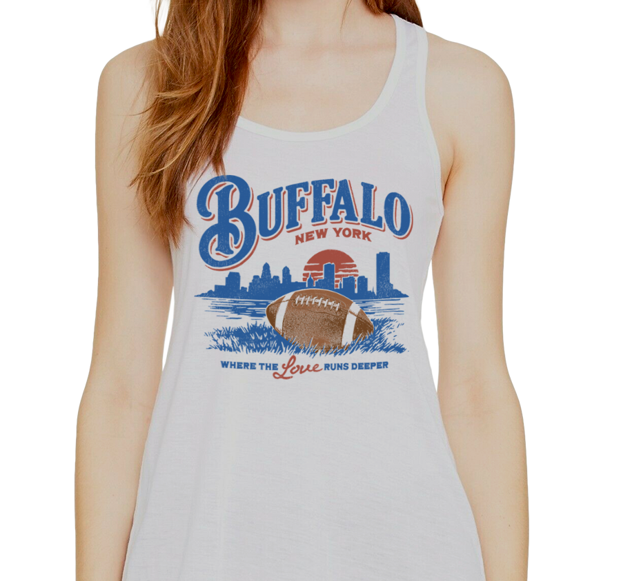 Racerback Tank Top, White Frost (50% polyester, 25% cotton, 25% rayon)
