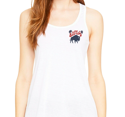 Racerback Tank Top, White Frost (50% polyester, 25% cotton, 25% rayon)