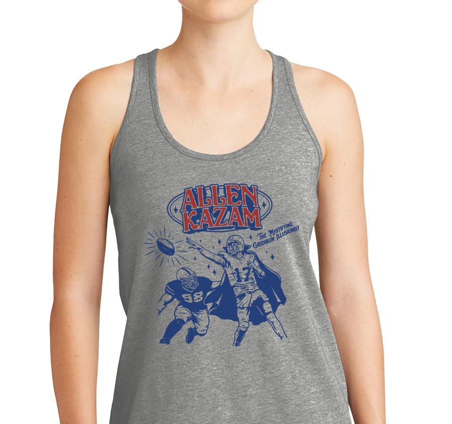 Racerback Tank Top, Gray Frost (50% polyester, 25% cotton, 25% rayon)