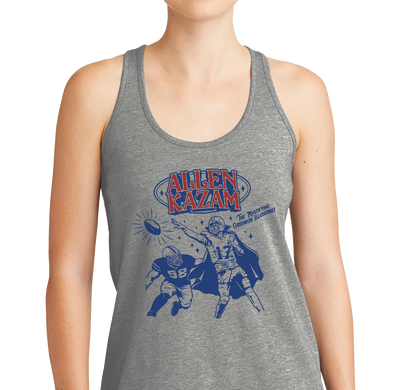 Racerback Tank Top, Gray Frost (50% polyester, 25% cotton, 25% rayon)