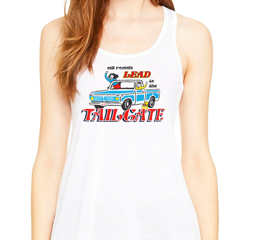 Racerback Tank Top, White Frost (50% polyester, 25% cotton, 25% rayon)