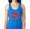 Racerback Tank Top, Royal Frost (50% polyester, 25% cotton, 25% rayon)