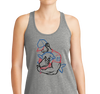 Racerback Tank Top, Gray Frost (50% polyester, 25% cotton, 25% rayon)