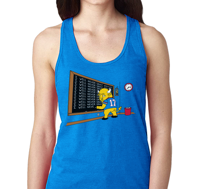 Racerback Tank Top, Royal Frost (50% polyester, 25% cotton, 25% rayon)