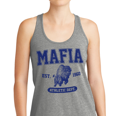 Racerback Tank Top, Gray Frost (50% polyester, 25% cotton, 25% rayon)