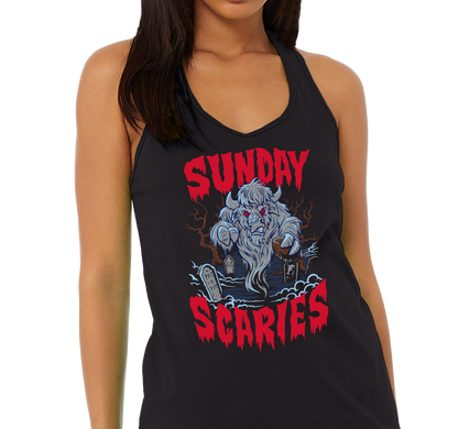 Racerback Tank Top, Black Frost (50% polyester, 25% cotton, 25% rayon)