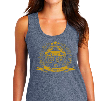 Racerback Tank Top, Navy Frost (50% polyester, 25% cotton, 25% rayon)